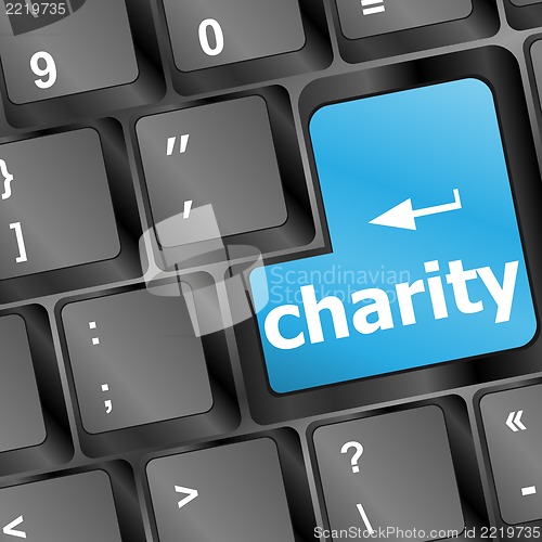 Image of Key for charity - business concept