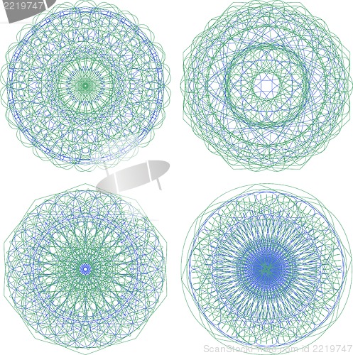 Image of Mandala. Round ornament pattern set