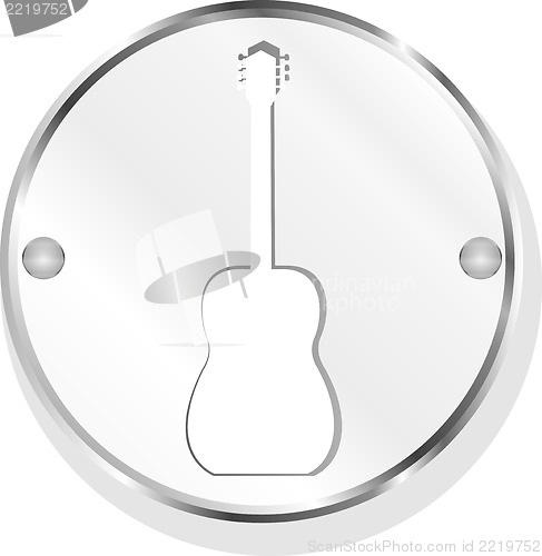 Image of electric guitar metal button