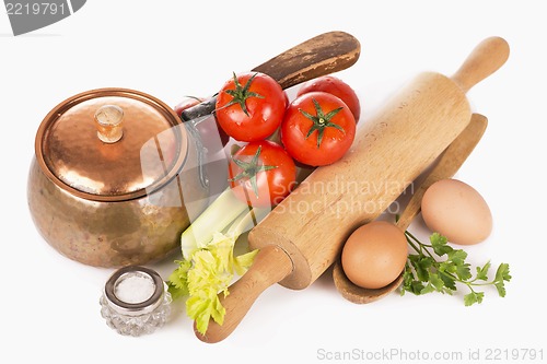 Image of still-life with vegetables