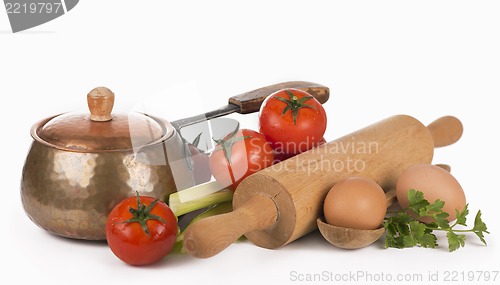 Image of still-life with vegetables