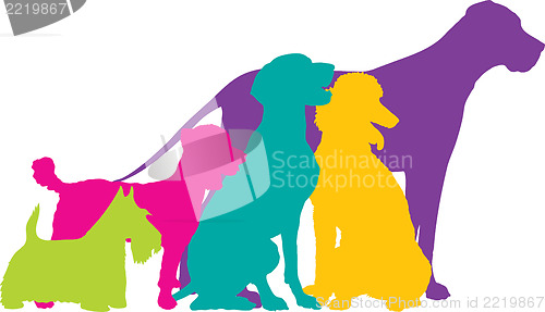 Image of Dog Silhouettes Colour