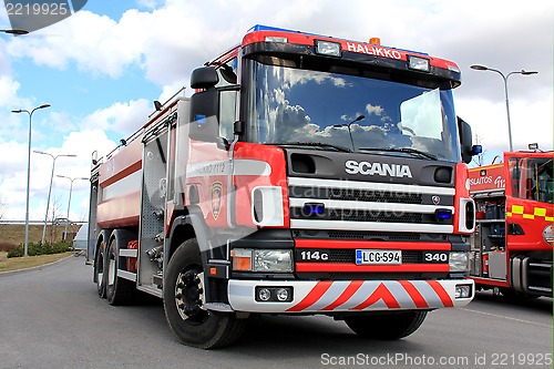 Image of Scania 114G Fire Engine on Display