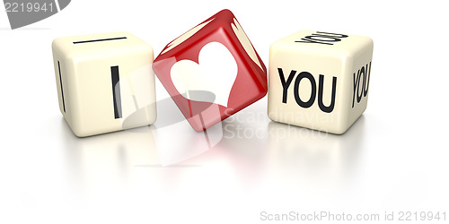 Image of I love you dice