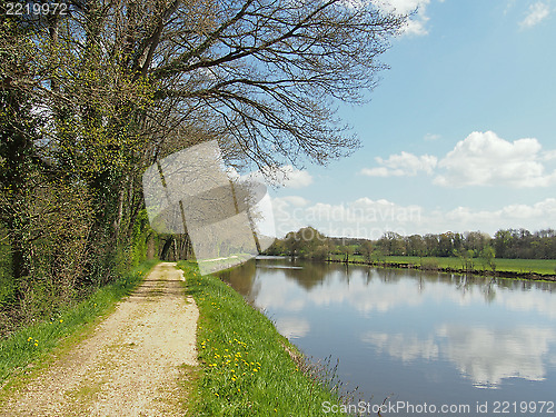 Image of Nantes to Brest canal in spring, France