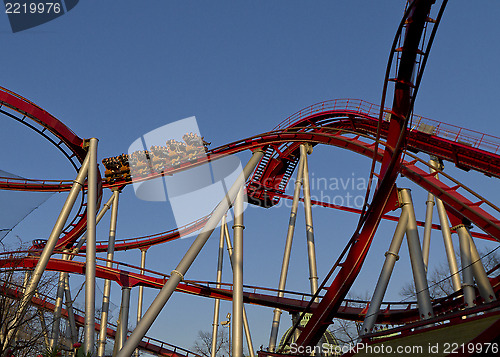 Image of Roller Coaster in Tivoli in Copenhagen, Denmark