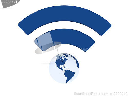 Image of Blue WiFi symbol