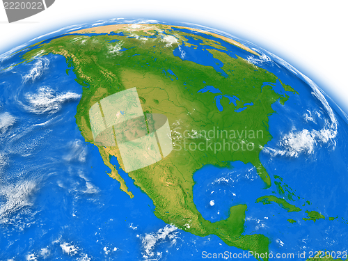 Image of North America on Earth
