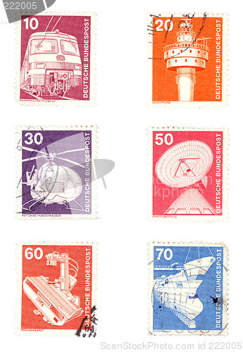 Image of Old postage stamps from Germany