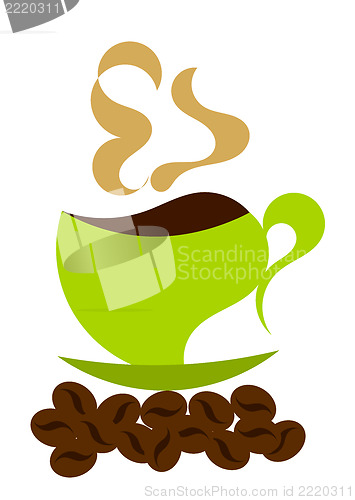 Image of Steaming coffee illustration