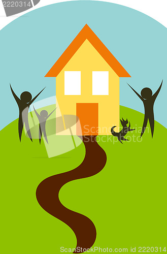 Image of Family and home vector