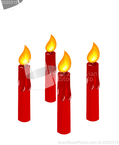 Image of Advent red burning candles