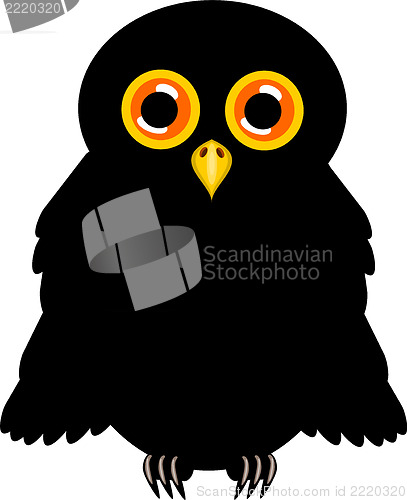 Image of Black halloween owl