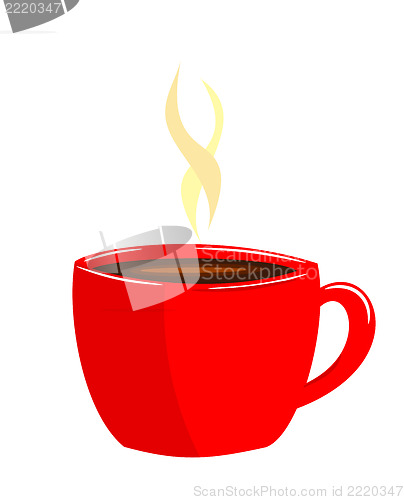 Image of Red cup of coffee