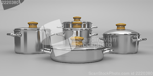 Image of Stainless steel pots