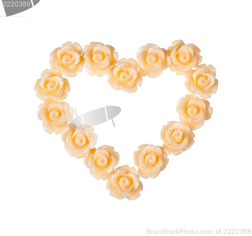 Image of Set of roses to make jewelry in the shape of heart