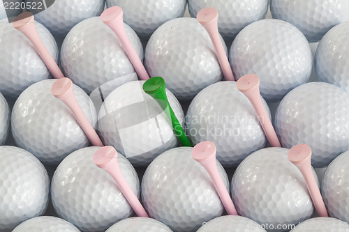 Image of Golf balls and tees 