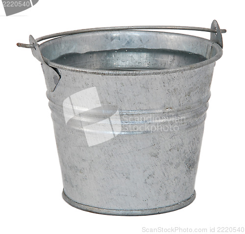 Image of Fresh water in a miniature metal bucket