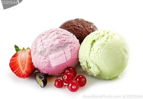 Image of Various ice cream balls