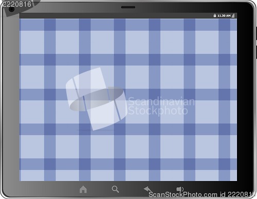 Image of Tablet pc with blue textile screen