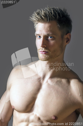 Image of Portrait of blond sport man