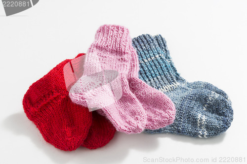 Image of Hand-knitted baby socks