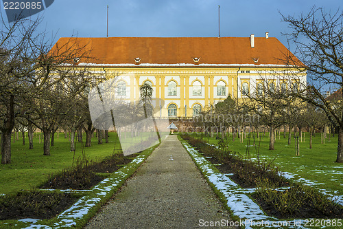 Image of Historic building with park