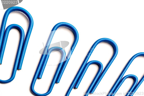 Image of Blue paperclips