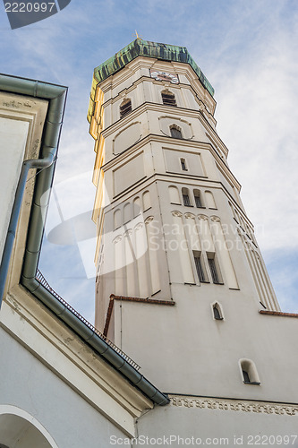 Image of Steeple with evening sun