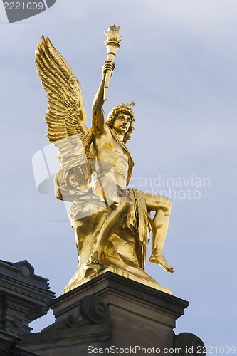 Image of Sitting golden statue