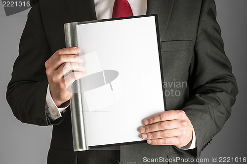 Image of business man with folder