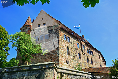 Image of Building of Nuremberg castle with wall