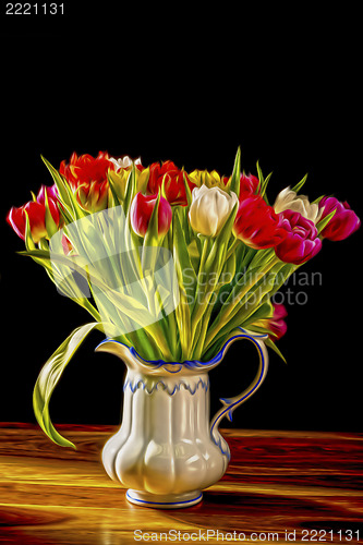Image of Bouquet of Flowers in Vase