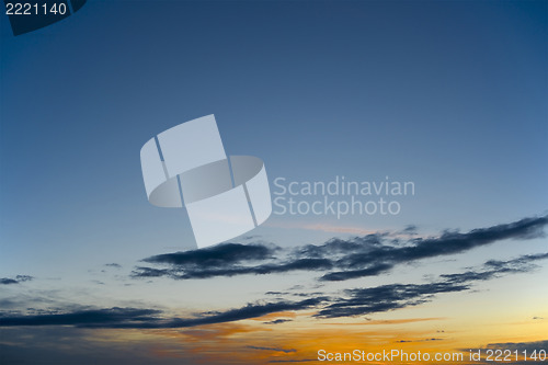 Image of Evening clouds over Bavaria Germany