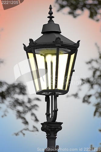 Image of Cast iron street lamp