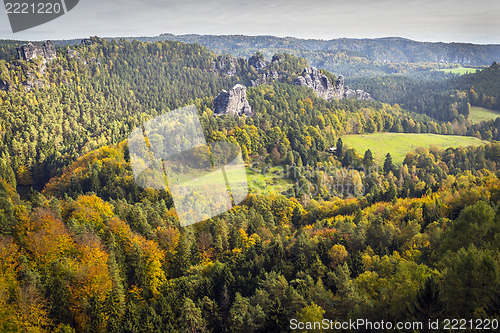 Image of Autumn day Saxon Switzerland