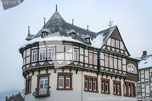 Image of Detail view half-timbered house