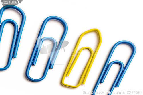 Image of Perspective yellow paperclip