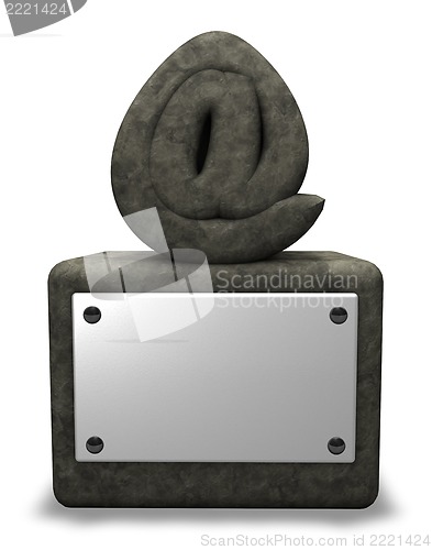 Image of stone email symbol