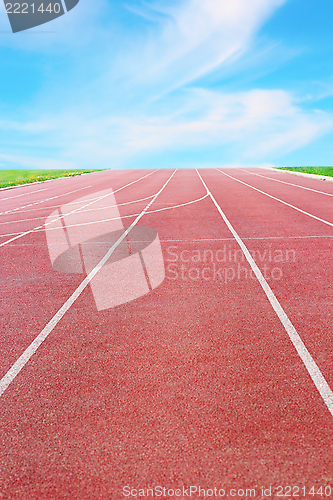 Image of detail of a running track