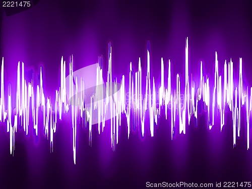 Image of Sound waves oscillating on black background. EPS 8