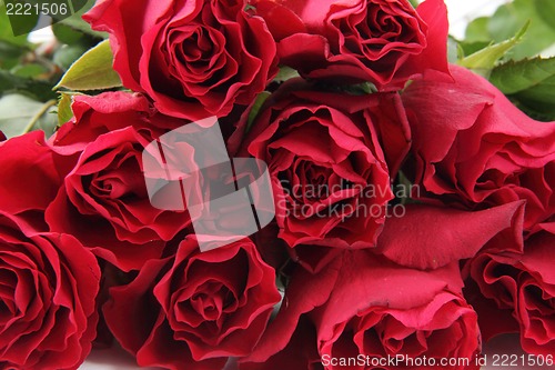 Image of fresh red roses background