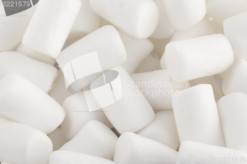 Image of White marshmallows close up