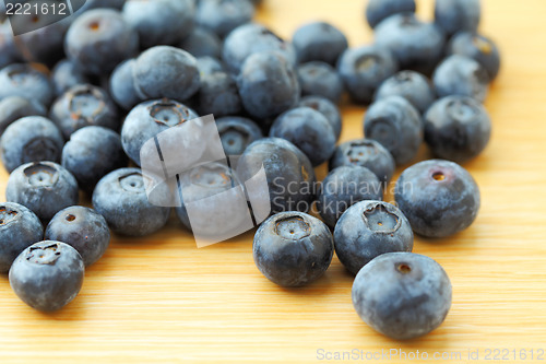 Image of Blueberry on wooden background