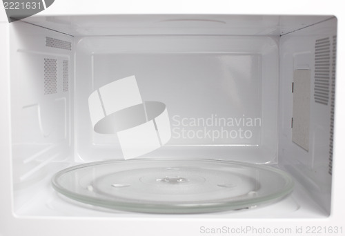 Image of Microwave oven inside view