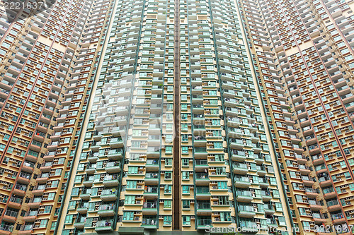 Image of Over crowded apartment block in Hong Kong