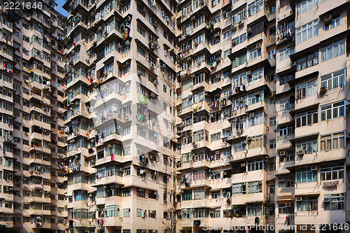 Image of public apartment block in Hong Kong