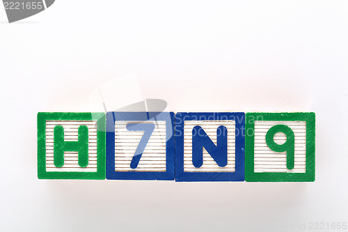 Image of H7N9 alphabet toy block