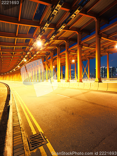 Image of traffic at night