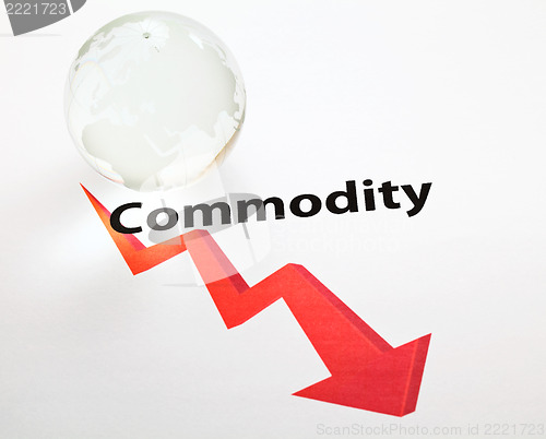 Image of Global commodity drop concept